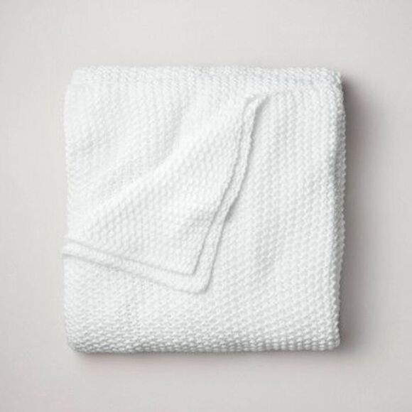 Open Box - Casaluna - Full/Queen Chunky Knit Bed Blanket White - Casalun White - Picture 1 of 4
